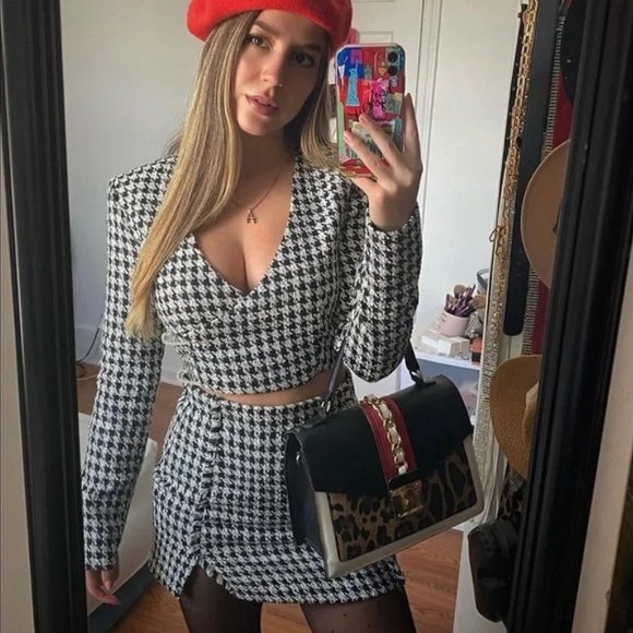 BLOGGER'S Fave! Zara Printed Co-Ord Skirt Set Textured Weave Sz XS/ S/M … - Picture 11 of 16